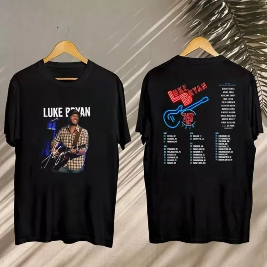 Discover Luke Bryan Graphic Shirt, 2025 Luke Bryan Country Song Came On Tour Shirt