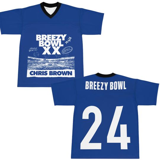 Discover Breezy Bowl XX Football Jersey Blue , Retro Sports Apparel