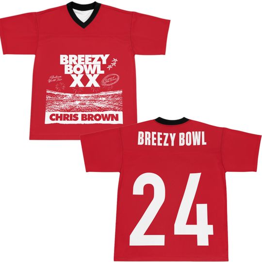 Discover Breezy Bowl XX Football Jersey Red , Retro Sports Apparel
