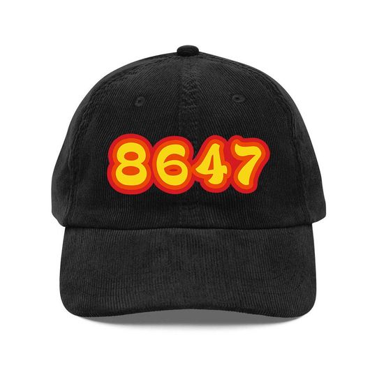 Discover 8647 Dad hat - 86 #47, Anti-trump Hat, FDT Embroidered Corduroy Hat