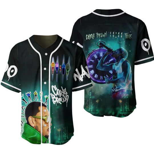Discover Chris Brown 2024 Tour Customized Baseball Jersey Chris Brown 11:11 Shirt 3D Prin