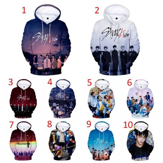 Discover Men Women Kpop Stray Kids 3D Hoodie Pullover Rap Monster Street Tops