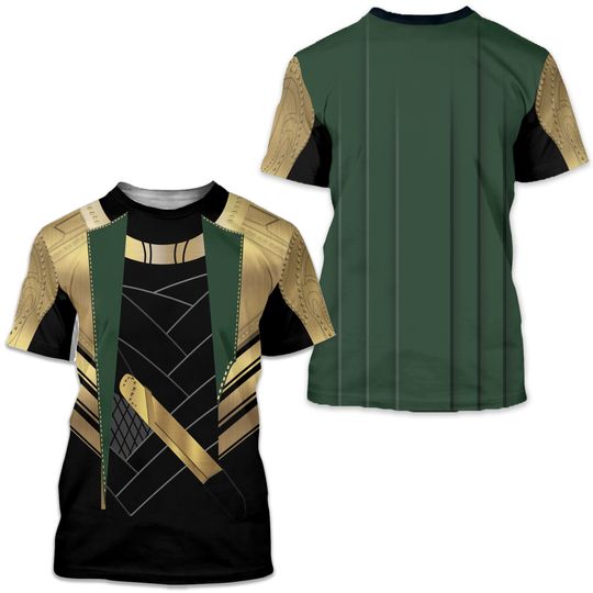 Discover Loki TV Series Costume T-Shirt, Loki Leather Battle Suit Cosplay Costume Tee