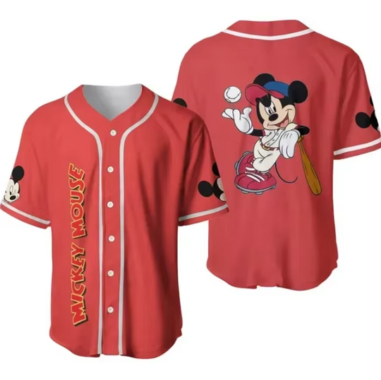 Discover Disneyyy Mickeyy Men's Baseball Jersey 3D Print  Disneyyy Mickeyy Logo Face Baseball Jersey