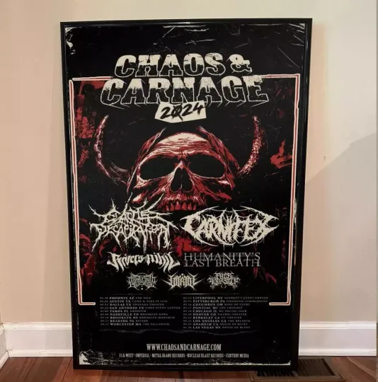 Discover Chaos & Carnage Tour 2024 Poster Art Print