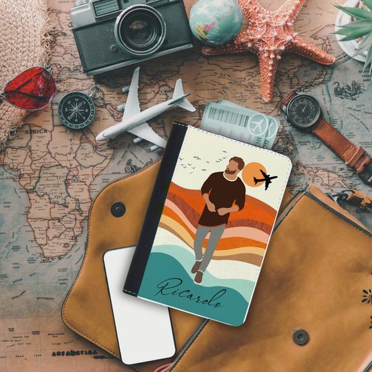 Discover Gift for him, Passport Case, Personalized Passport cover, Passport holder, boyfriend Gift