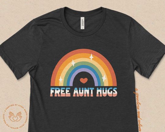 Discover Aunt Hugs, Gay Mom Pride, Free Mom Hugs Shirt, LGBTQ Mom,  Proud Mom, T-SHIRT