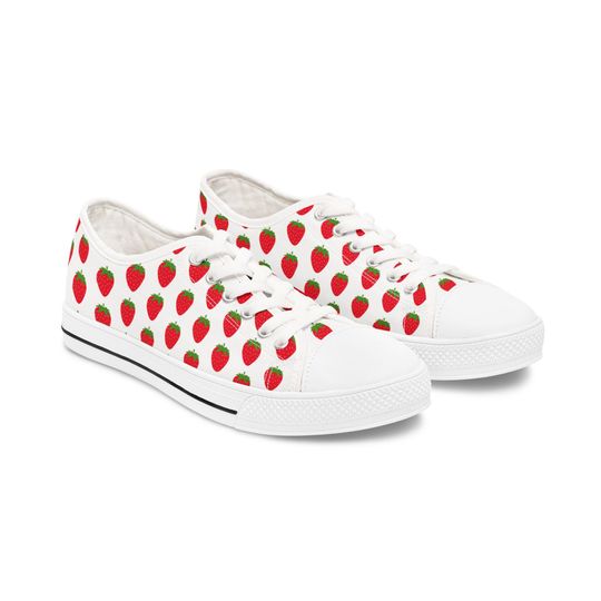 Discover Strawberry Low Top Sneakers, Anthropology Inspired Women's Shoes