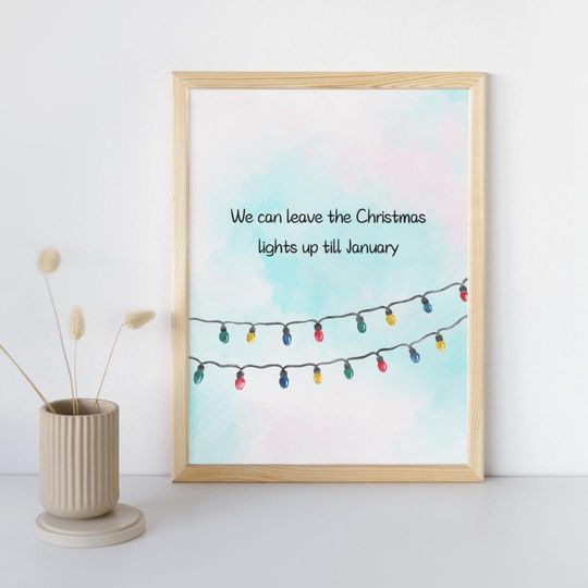 Discover Christmas Lights Lyrics Taylorr Swifts Holiday Print |  Poster