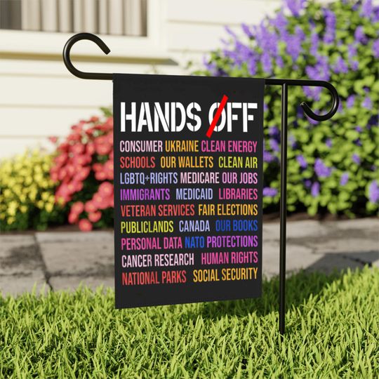 Discover Hands Off Protest Flag, Hands Off Protest Flag