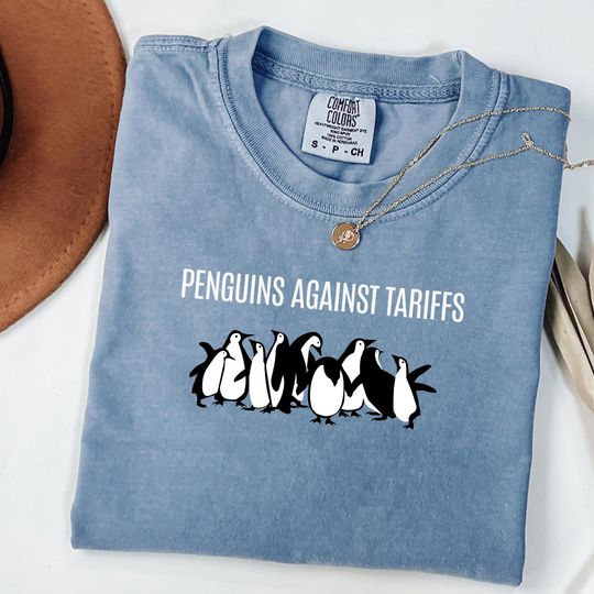 Discover Comfort Colors  Penguins Against Tariffs Tshirt