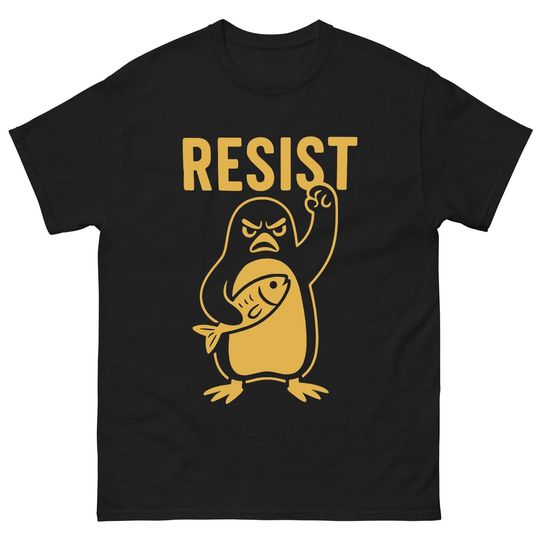 Discover Penguins Resist Shirt, Flippers Up T-shirt, Heard Island