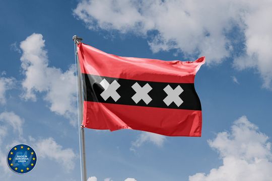 Discover Amsterdam Flag | Unique Design Print | High Quality Materials