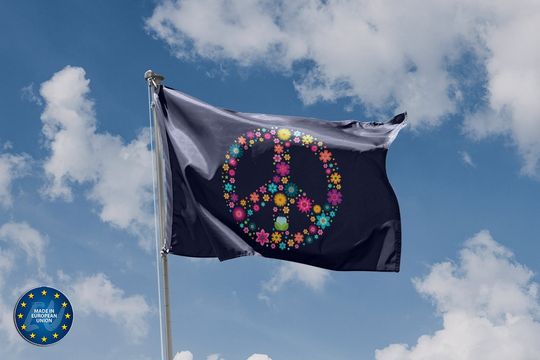 Discover Peace Sign On Dark Background | Unique Design Print