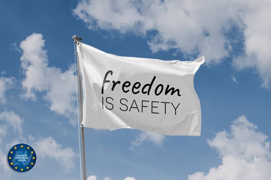 Discover Freedom Is Safety Flag | Unique Design Print | Hiqh Quality Materials