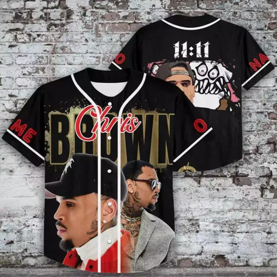 Discover 1111 Tour 2025 Best Of Chris Brown Personalized Baseball Jersey, Custom The 2025