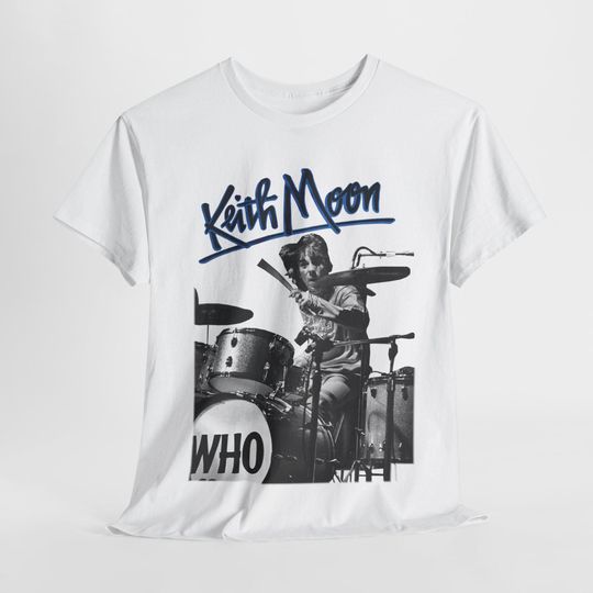Discover Drummer Keith Moon Classic The Who Pete Townshend Roger Daltrey T-shirt