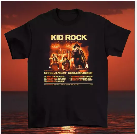 Discover Kid Rock Live In Concert Tour 2025 T Shirt
