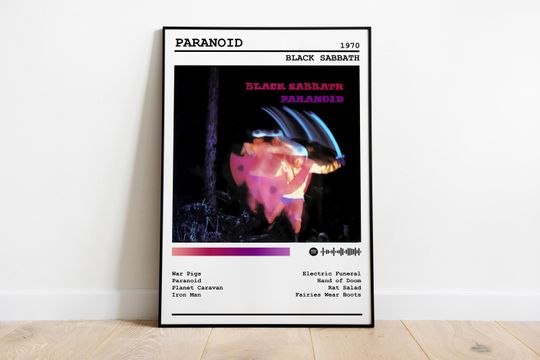 Discover Black Sabbath Poster Print | Paranoid Album Poster | Music Poster