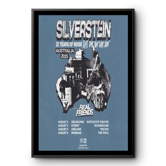 Discover NEW Silverstein 25 Year Of Noise Australia Tour 2025 Poster