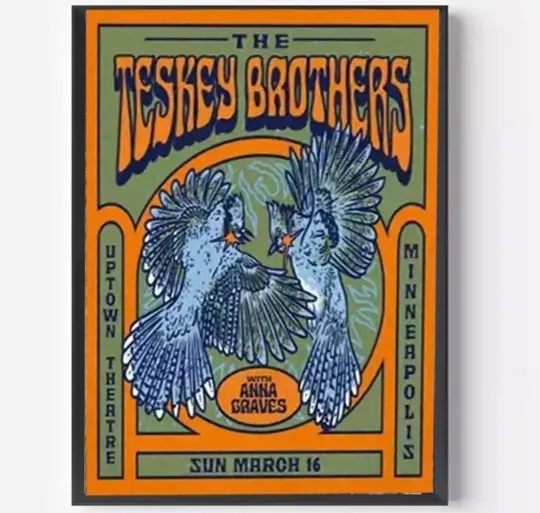 Discover The Teskey Brothers Minneapolis MN March 16, 2025 Tour Poster