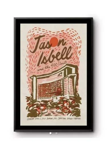 Discover NEW! Jason Isbell On April 6, 2025 In Durant, OK Tour Poster-Portrait - Poster