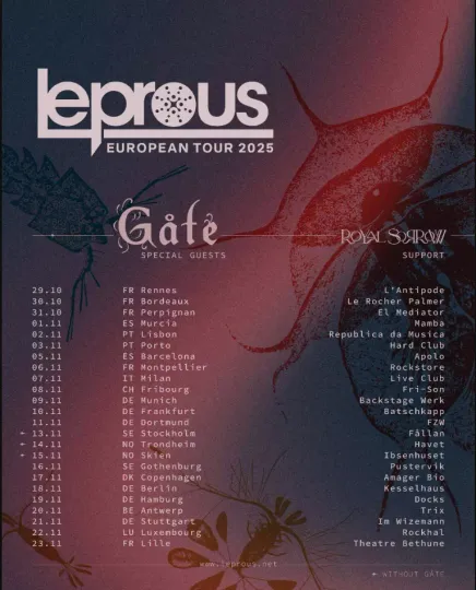 Discover Poster LEPROUS European Tour 2025 Poster, gift for fans