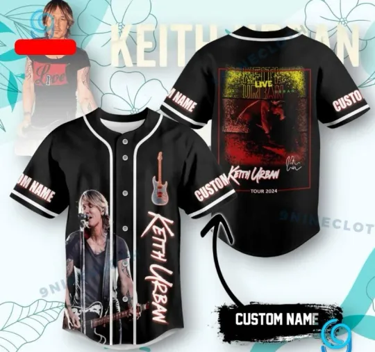Discover Keith Urban Live Tour 2024 Personalized Baseball Jersey