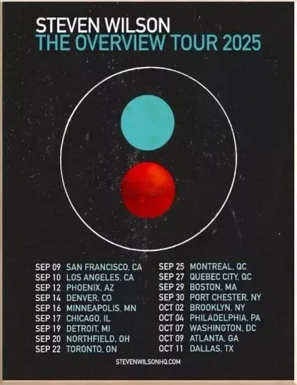 Discover Steven Wilson Tour 2025 Poster