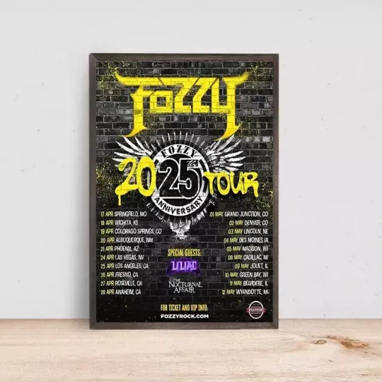 Discover Fozzy - Tour 2025 Poster