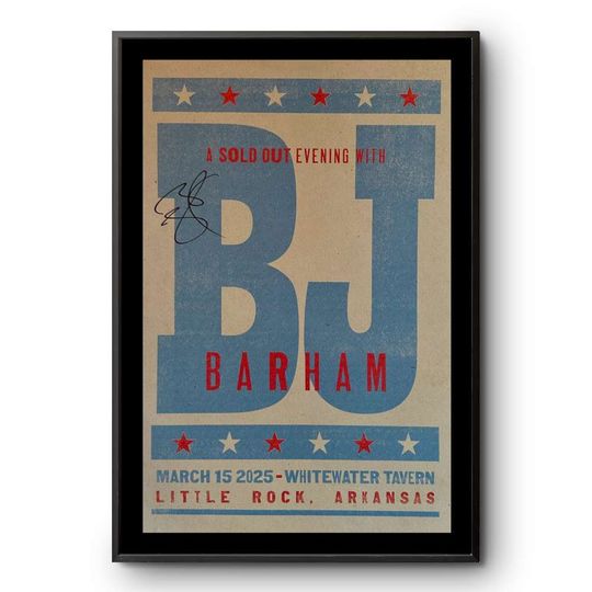 Discover NEW BJ Barham at The White Water Tavern, Little Rock, AR Mar 15 2025 Tour Poster