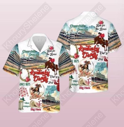 Discover 2025 Kentucky Derby Hawaiian Shirt, Horse Racing Button-Down, Talk Derby to Me Shirt