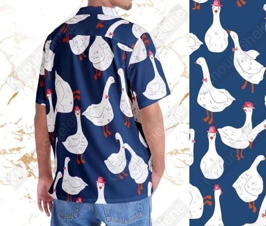 Discover Duck Hawaiian Shirt, Tropical Printed Shirt, Short Sleeve Casual Fit, Vintage Aloha Shirt