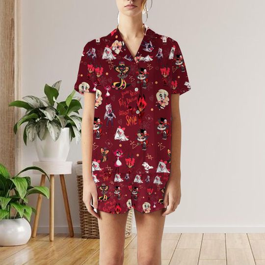 Discover Hazbin Hotel Short Pajamas Set, Hazbin Hotel Personalized Family Pajamas, Family Pajamas Set
