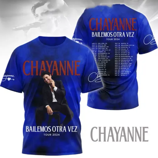 Discover Chayanne Bailemos Otra Vez Tour 2024 AOP 3D T-shirt