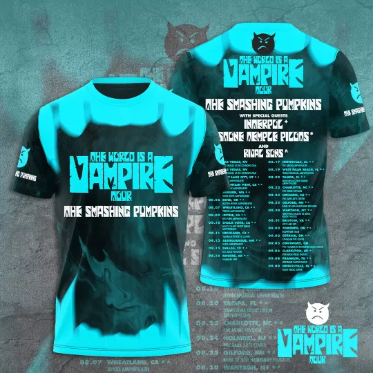 Discover The Smashing Pumpkins 2025 Tour Unisex 3D T-Shirt