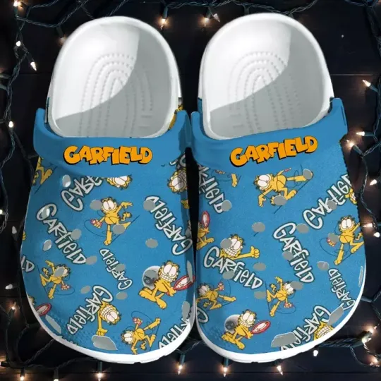 Discover Water-Resistant And Non-slip Garfield Blue Clogs
