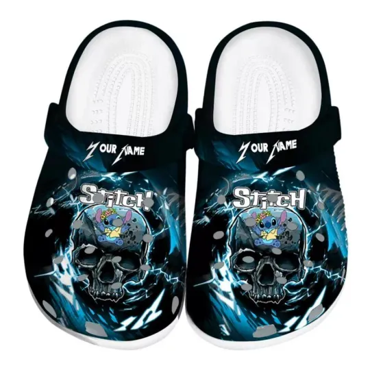 Discover Custom Name Stitchh Gothic Skull Clogs