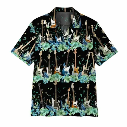 Discover 3D Bass Guitarr Unisex Hawaiian Shirt
