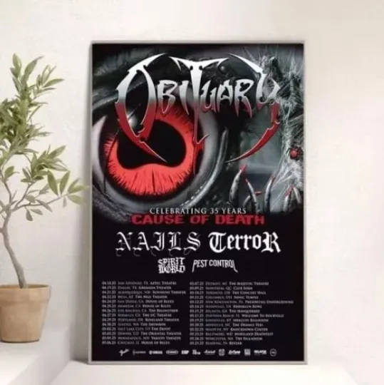 Discover Obituary - Tour 2025 Poster
