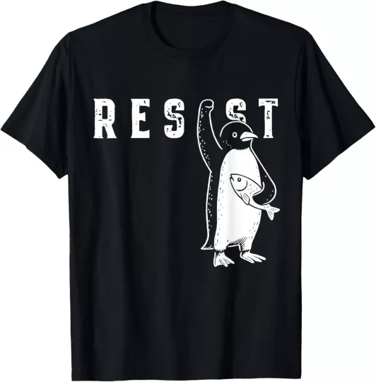 Discover RESIST PENGUIN Shirt Resist Penguin Activism Funny Design T-Shirt