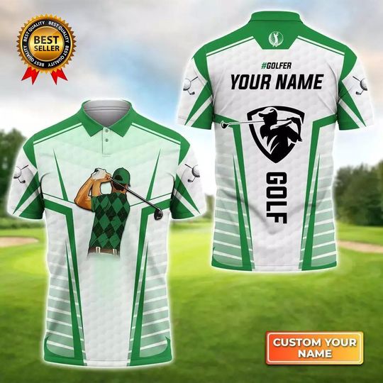 Discover Custom Name Golf 3D Polo Shirt - Personalized Golfer Shirt