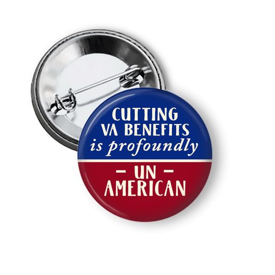 Discover Support Veterans Pin Buttons, Save the VA Pin Buttons