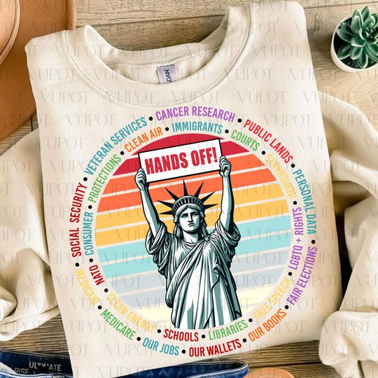 Discover Hands Off Protest Sweatshirt, Anti Trump Sweatshirt, Resist Anti Trump Sweatshirt