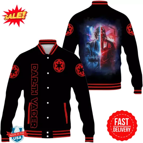 Discover Darthh Vaderr Baseball Jacket, Starr Warss Baseball Jacket, Anakin Skywalker Basebal