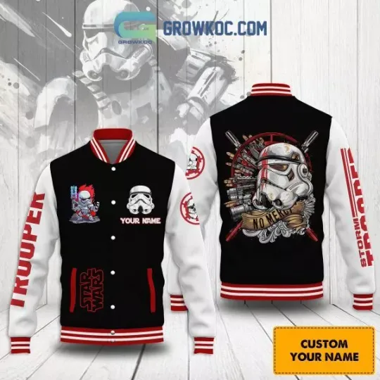 Discover Starr Warss Storm Troop Personalized Baseball Jacket