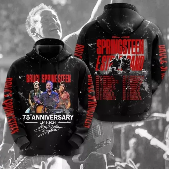 Discover Bruce Springsteen E Street Band World Tour 2024 Hoodie 3D