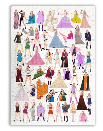 Discover PUZZLE Eras Outfits Hand Drawn Artwork Puzzle