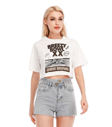 Discover Chris Brown Breezy Bowl XX Tour Shirt Crop Tops T-shirt 3D