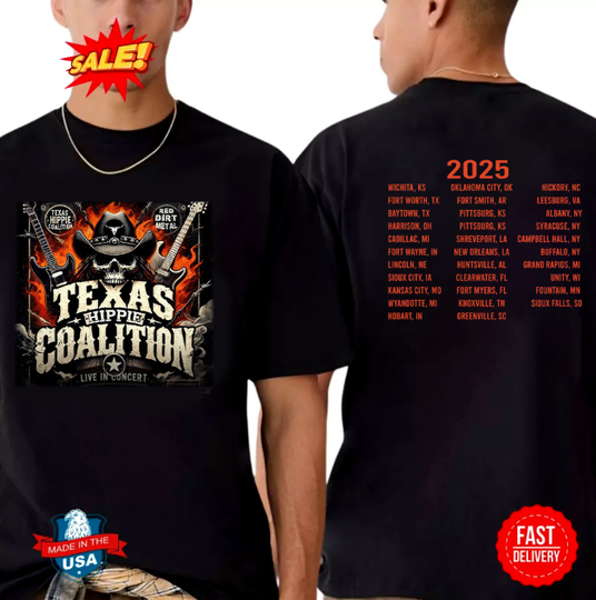 Discover Texas Hippie Coalition Live In Concert Tour 2025 Two Sides T-Shirt